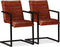vidaXL - Eetkamerstoelen - 2 - st - echt - leer - bruin