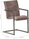 vidaXL - Eetkamerstoelen - 2 - st - echt - leer - bruin