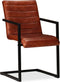 vidaXL - Eetkamerstoelen - 2 - st - echt - leer - bruin