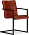 vidaXL - Eetkamerstoelen - 2 - st - echt - leer - bruin