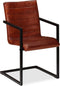vidaXL - Eetkamerstoelen - 2 - st - echt - leer - bruin