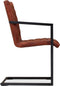 vidaXL - Eetkamerstoelen - 2 - st - echt - leer - bruin