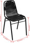 vidaXL - Eetkamerstoelen - 2 - st - echt - leer - zwart