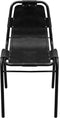 vidaXL - Eetkamerstoelen - 2 - st - echt - leer - zwart