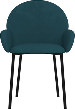 vidaXL - Eetkamerstoelen - 2 - st - fluweel - blauw
