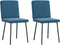vidaXL - Eetkamerstoelen - 2 - st - fluweel - blauw