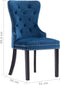 vidaXL - Eetkamerstoelen - 2 - st - fluweel - blauw