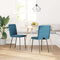 vidaXL - Eetkamerstoelen - 2 - st - fluweel - blauw