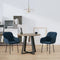 vidaXL - Eetkamerstoelen - 2 - st - fluweel - blauw
