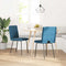 vidaXL - Eetkamerstoelen - 2 - st - fluweel - blauw