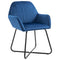 vidaXL - Eetkamerstoelen - 2 - st - fluweel - blauw