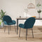 vidaXL - Eetkamerstoelen - 2 - st - fluweel - blauw