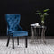 vidaXL - Eetkamerstoelen - 2 - st - fluweel - blauw