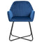 vidaXL - Eetkamerstoelen - 2 - st - fluweel - blauw