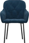 vidaXL - Eetkamerstoelen - 2 - st - fluweel - blauw