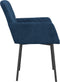 vidaXL - Eetkamerstoelen - 2 - st - fluweel - blauw