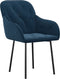 vidaXL - Eetkamerstoelen - 2 - st - fluweel - blauw
