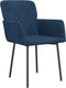 vidaXL - Eetkamerstoelen - 2 - st - fluweel - blauw