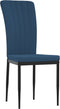 vidaXL - Eetkamerstoelen - 2 - st - fluweel - blauw