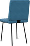 vidaXL - Eetkamerstoelen - 2 - st - fluweel - blauw