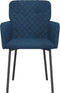 vidaXL - Eetkamerstoelen - 2 - st - fluweel - blauw