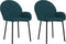 vidaXL - Eetkamerstoelen - 2 - st - fluweel - blauw