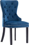 vidaXL - Eetkamerstoelen - 2 - st - fluweel - blauw