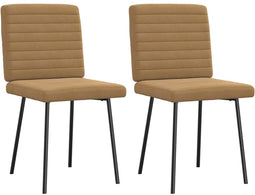 vidaXL - Eetkamerstoelen - 2 - st - fluweel - bruin