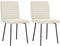 vidaXL - Eetkamerstoelen - 2 - st - fluweel - crèmekleurig