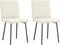 vidaXL - Eetkamerstoelen - 2 - st - fluweel - crèmekleurig