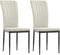 vidaXL - Eetkamerstoelen - 2 - st - fluweel - crèmekleurig