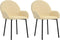 vidaXL - Eetkamerstoelen - 2 - st - fluweel - crèmekleurig