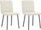 vidaXL - Eetkamerstoelen - 2 - st - fluweel - crèmekleurig