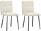 vidaXL - Eetkamerstoelen - 2 - st - fluweel - crèmekleurig