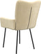 vidaXL - Eetkamerstoelen - 2 - st - fluweel - crèmekleurig