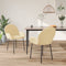 vidaXL - Eetkamerstoelen - 2 - st - fluweel - crèmekleurig