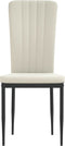 vidaXL - Eetkamerstoelen - 2 - st - fluweel - crèmekleurig