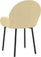 vidaXL - Eetkamerstoelen - 2 - st - fluweel - crèmekleurig