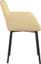vidaXL - Eetkamerstoelen - 2 - st - fluweel - crèmekleurig