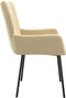 vidaXL - Eetkamerstoelen - 2 - st - fluweel - crèmekleurig