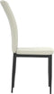 vidaXL - Eetkamerstoelen - 2 - st - fluweel - crèmekleurig