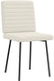 vidaXL - Eetkamerstoelen - 2 - st - fluweel - crèmekleurig