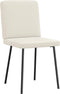 vidaXL - Eetkamerstoelen - 2 - st - fluweel - crèmekleurig