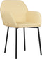 vidaXL - Eetkamerstoelen - 2 - st - fluweel - crèmekleurig