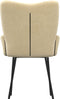 vidaXL - Eetkamerstoelen - 2 - st - fluweel - crèmekleurig