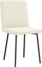 vidaXL - Eetkamerstoelen - 2 - st - fluweel - crèmekleurig