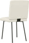 vidaXL - Eetkamerstoelen - 2 - st - fluweel - crèmekleurig