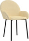 vidaXL - Eetkamerstoelen - 2 - st - fluweel - crèmekleurig
