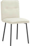 vidaXL - Eetkamerstoelen - 2 - st - fluweel - crèmekleurig