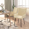 vidaXL - Eetkamerstoelen - 2 - st - fluweel - crèmekleurig